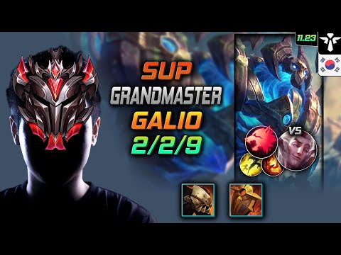 GrandMaster Galio Support vs Rakan - 천상계 서폿 갈리오 망자 포식자 - LOL KR 11.23