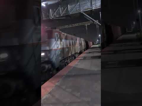 Night Freight Train in Bhilai