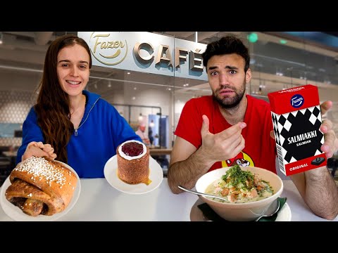 LIVING on FINNISH FOOD for 24 HOURS (First Impressions)!