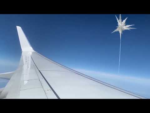 SpaceX Starship Launch Explosion seen from plane   Elon Musk 2nd test flight