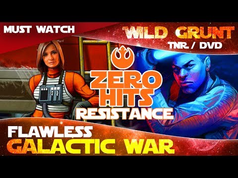 ZERO HITS Galactic War Domination - zFinn Resistance Flawless GW Run | Star Wars Galaxy of Heroes