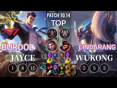 T1 Burdol Jayce vs Lindarang Wukong Top - KR Patch 10.14