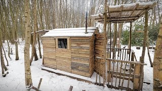 Cabin Life: Snow at the Off Grid Pallet Wood Cabin - Unboxing Mail