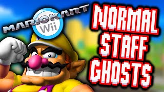 Mario Kart Wii - 100% Walkthrough PART 25 - All NORMAL STAFF GHOSTS in TIME TRIALS