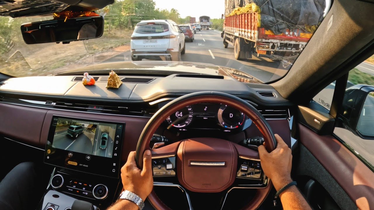 Range Rover Sport in INDIA heavy Highway Traffic. 🥵 4K (POV DRIVE) #rangerover #india