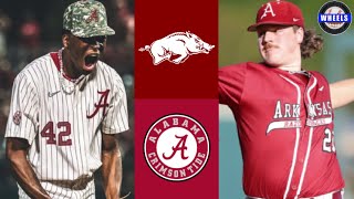 #1 Arkansas vs #25 Alabama Highlights (Great!) | G2 | 2024 College Baseball Highlights