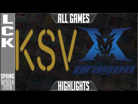 KSV vs KZ Highlights ALL GAMES | LCK Week 9 Spring 2018 W9D4 | KSV Esports vs King-Zone DragonX