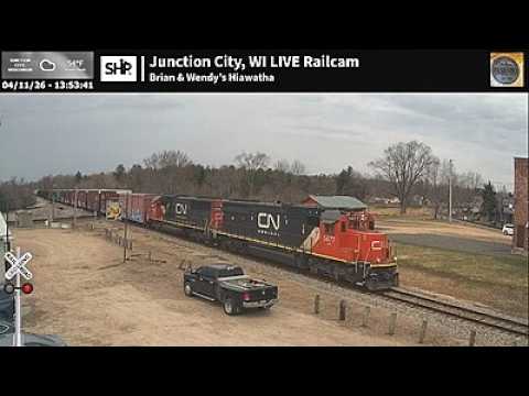 Live webcam view of Cámara del cruce ferroviario de Junction City