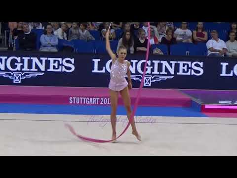 Mariya MATEVA (BUL) ribbon - 2015 Stuttgart worlds Qualifs