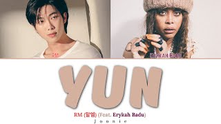 Download lagu RM 'Yun' (Feat. Erykah Badu) Lyrics (Color Coded Lyrics Han/Rom/Eng) mp3