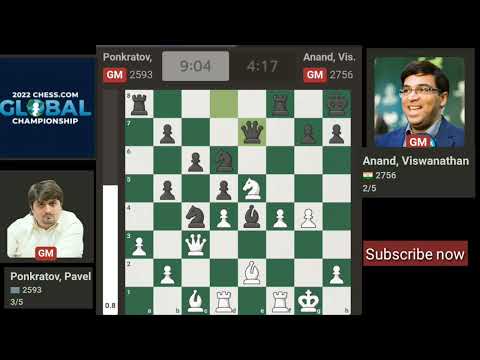 Pawn's Storm | Global Championship Knockout | GM Anand, Viswanathan VS GM Ponkratov, Pavel