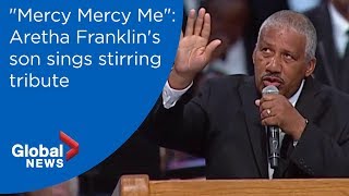 Aretha Franklin&#39;s son sings classic in honour of late mother