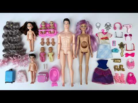 10 Minutes Satisfying with Unboxing Barbie Family Playset, Doll Dressup Set Toys ASMR | Review Toys