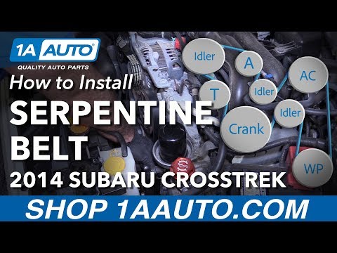 How to Replace Serpentine Drive Belt 13-15 Subaru XV Crosstrek