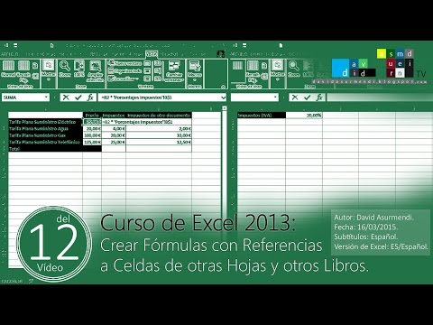 Curso Excel 2013: Crear Fórmulas con Referencias a Celdas de otras Hojas y otros Libros.