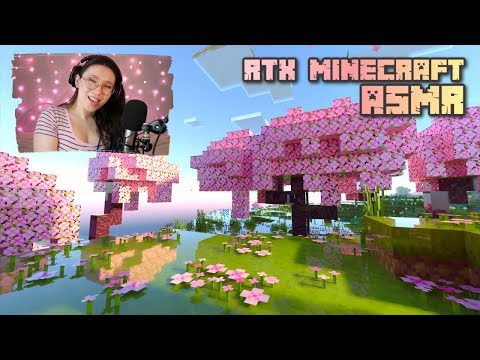 JubileeWhispers - Minecraft RTX ASMR 🌸 Exploring & Building a Cherry Blossom Home 🌸 Soft Spoken Gaming For Sleep