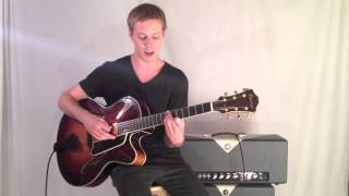 Jazz Guitar Lesson - Jazz Chord Voicings with Common Tones for Ending a Tune
