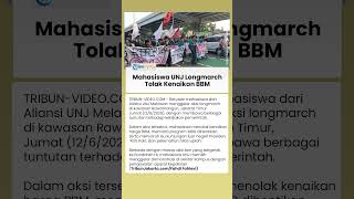 Tolak Kenaikan BBM, Aliansi UNJ Melawan Gelar Aksi Longmarch di Kawasan Rawamangun