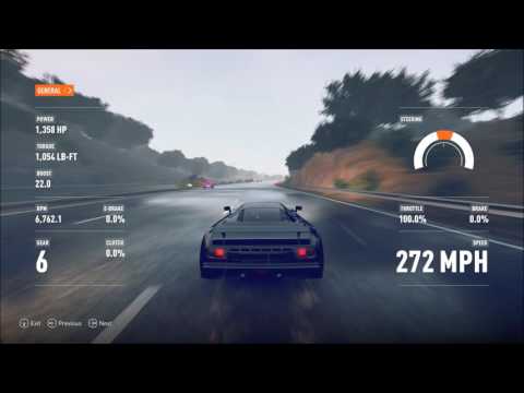 Forza Horizon 2 - Bugatti EB110 Tuned Top Speed