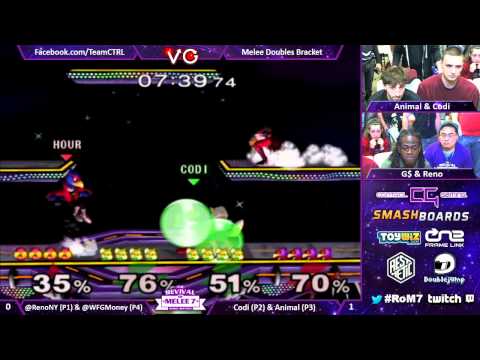 RoM 7 - Cody & Animal Vs. G$ & Reno - SSBM Doubles - Smash Bros. Melee