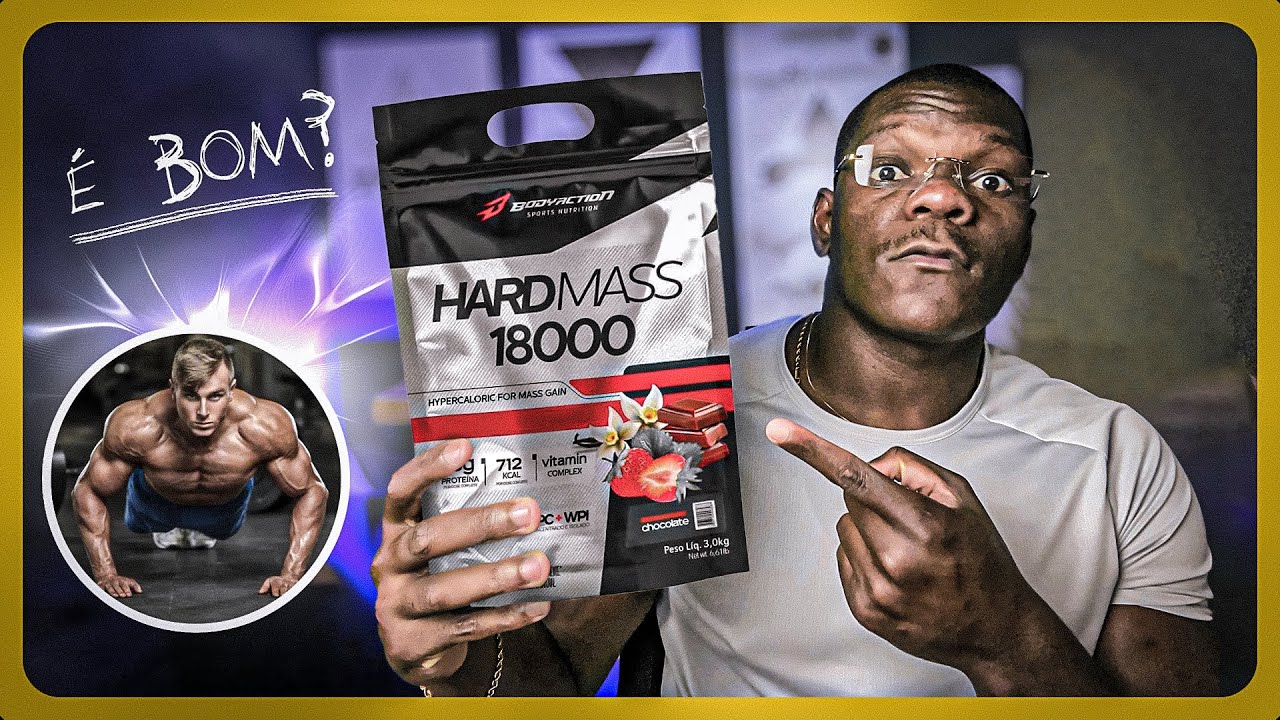 Miniatura da avaliação em vídeo de Hipercalórico Hard Mass 18000 3kg Sabor Morango Bodyaction