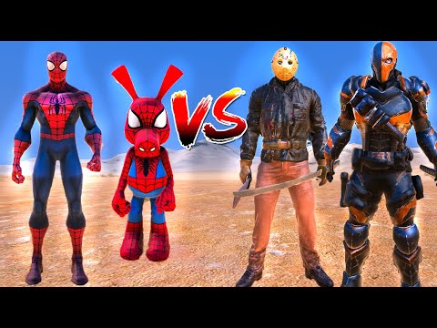 Örümcek Adam Örümcek Çocuk Vs 13.Cuma Jason Deathstroke - Süper Kahraman Dövüşleri