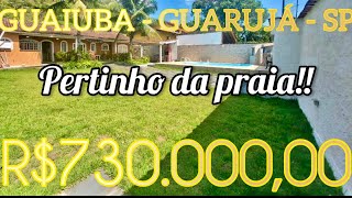 Casa com piscina no Guaiuba ao lado da praia do tombo em Guarujá - SP
