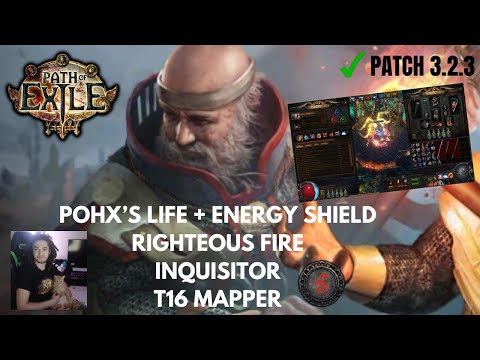 T16 Mapping With Pohx's Life + ES RF Inquisitor (90) On A Budget! | Path of Exile