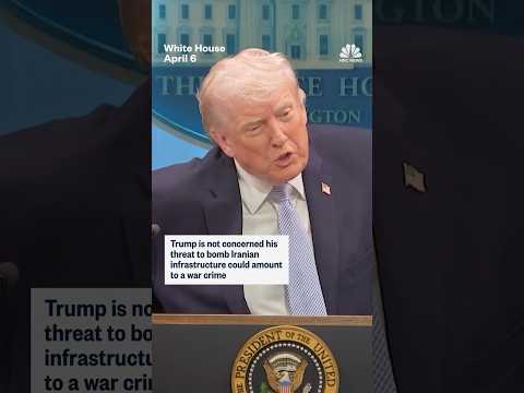 Trump is not concerned his threat to bomb Iranian infrastructure could amount to a war crime