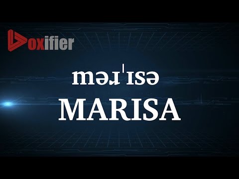 How to Pronunce Marisa in English - Voxifier.com