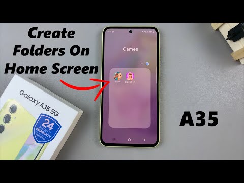How To Create Folders On Home Screen Of Samsung Galaxy A35 5G