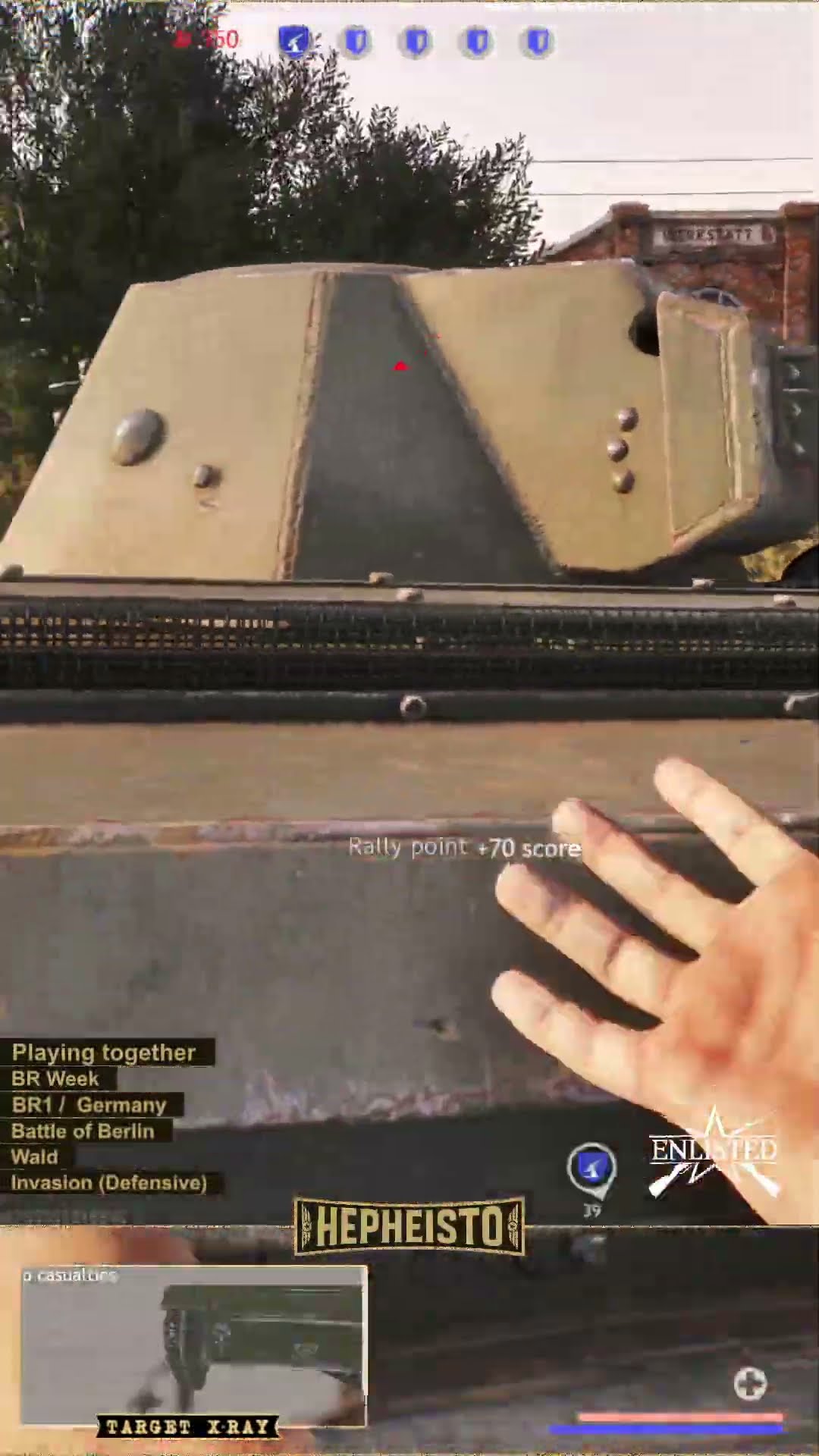Partisan eliminates Tank T-60 with TNT Charge
