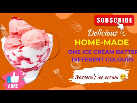 one batter with different flavors ice cream