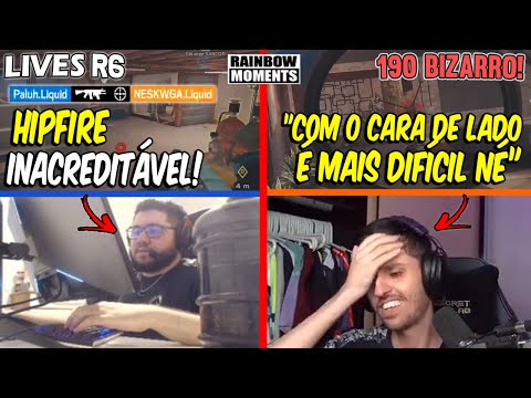 PALUH EVAPORANDO O NESK, PINADA MONSTRA DO RAZAH, 1v4 DO BASSETO - MELHORES MOMENTOS LIVES R6
