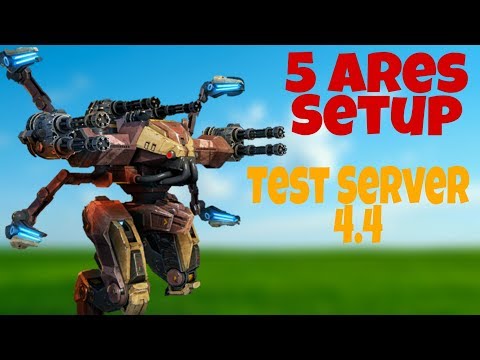 5 Different Ares Setup & Gameplay in Test Server 4.4 - War Robots Greek Bot ARES Gameplay