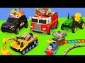 Excavator Tractor Fire Truck Garbage Trucks Police Cars Toy Vehicles For Kids