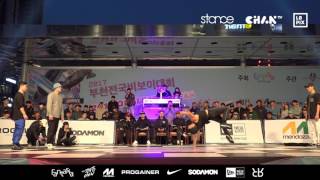[2017 Bomb jam KR] TOP16 92 TG vs Bruce Lee & Tazo | Jinjo crew | Chan PD x Stance x LB-PIX