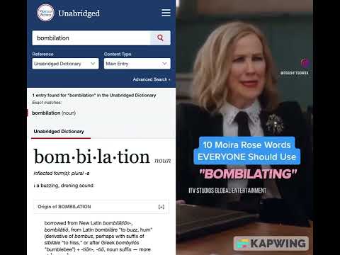 Moira Rose Vocabulary