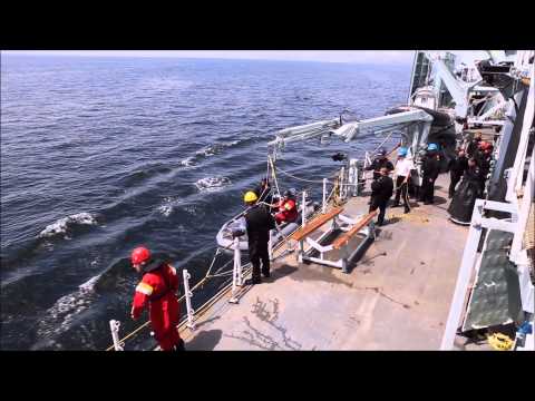 HMCS Winnipeg - Man Overboard  and Recovery Drill