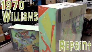 Repainting A 1970 "Hit And Run" Williams Pitch & Bat Arcade Machine - Not Quite A Pinball