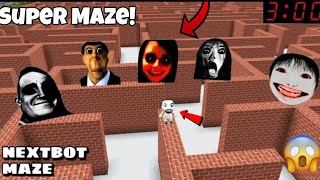 WE FOUND HORROR NEXTBOT MAZE 😨😱 IN OUR MINECRAFT WORLD!!!