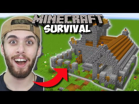 Farzy - BUILDING An AMAZING CASTLE In Survival Minecraft!!! - Minecraft Survival [Ep 244]