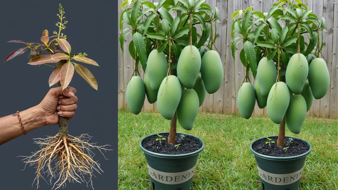 How to propagate mango trees with aloe vera ll with 💯 success 