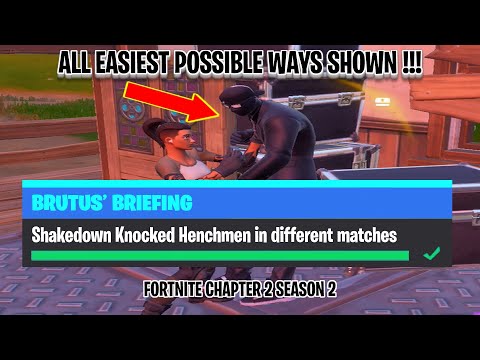 Shakedown Knocked Henchmen in different matches | Fortnite Brutus Briefing Challenges - Season 2
