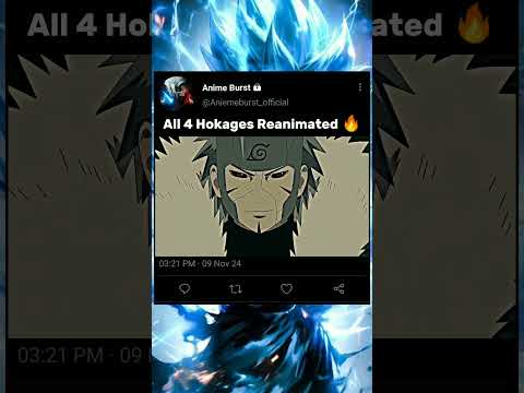 All 4 Hokages Reanimated 🔥 || #shorts #shortvideo #naruto #narutoshippuden #minato #hokage #viral