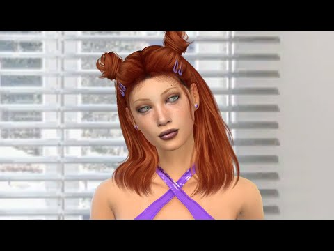the sims 4 premium cc download redhead female Lili Gentil by Bonita100 Cas Video Preview