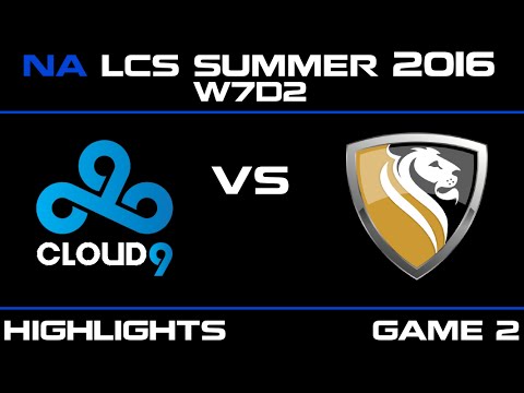 C9 vs APX Game 2 highlights W7D2 NA LCS 2016 Cloud9 vs Apex   APX vs C9   LCS LOL