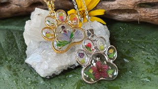 Paw Print Pendants with UV Resin
