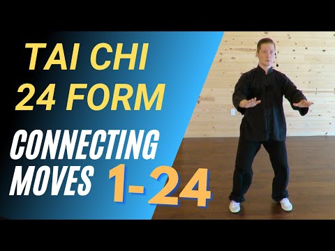 (23/23) Tai Chi 24 Form: Connecting Moves 1-24 (Follow along)