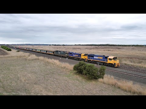 7735V Pacific National Grain Train With VHAF Hoppers (22/4/2023) - PoathTV Australian Railways
